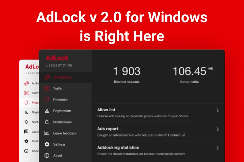 INCOMING! AdLock v 2.0 for Windows is Right Here