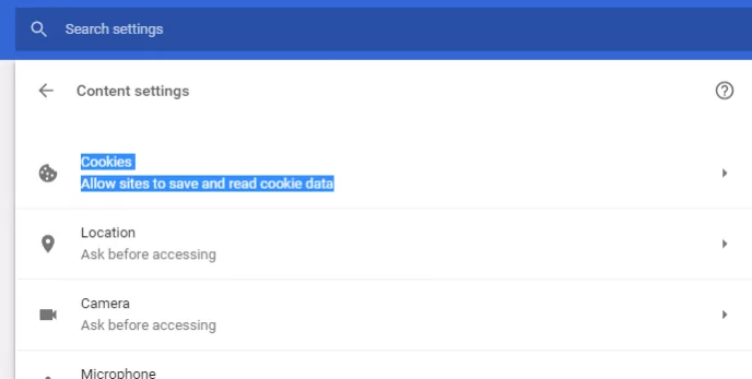 Unblock Third-Party Cookies (Google Chrome) – inService