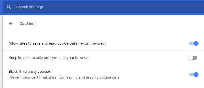 adlock - how to block third party cookies in google chrome