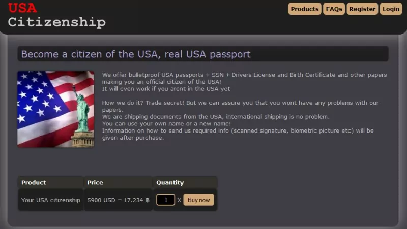 dark web fake passport adlock