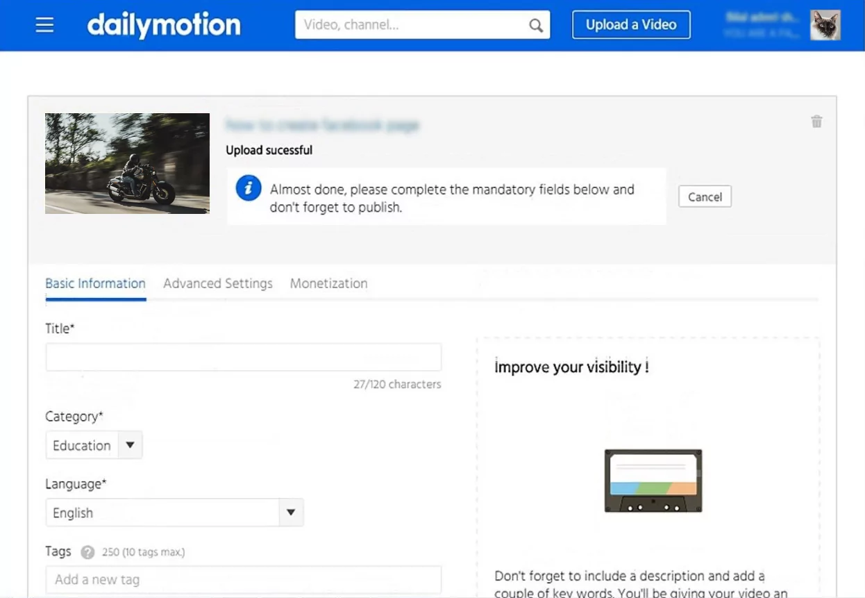 turn off ads on dailymotion