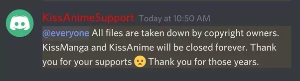 Kiss websites shut down discord moderator's post
