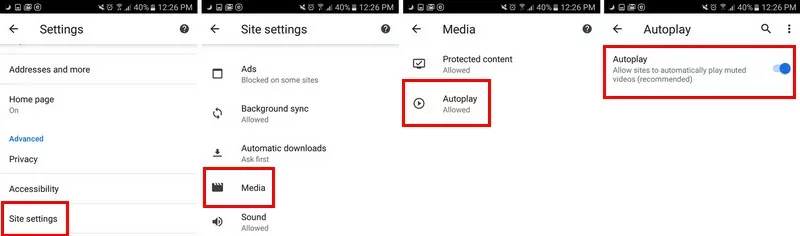 Como parar o autoplay de vídeos na pesquisa Google no Android