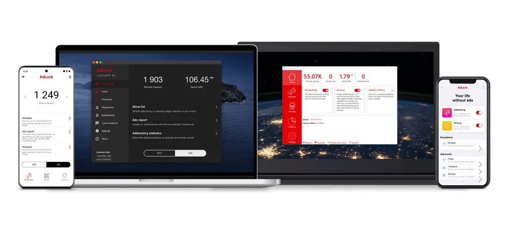 Devices with AdLock