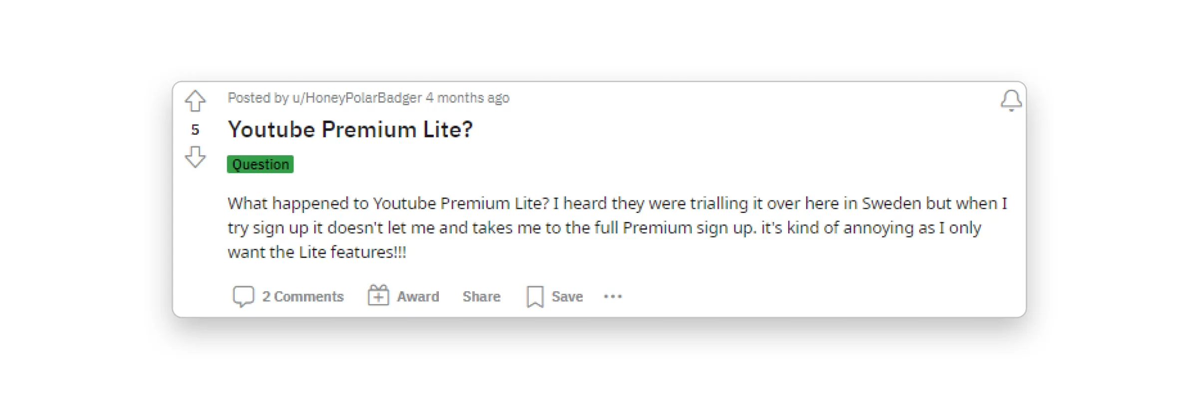 Review on YT premium Lite