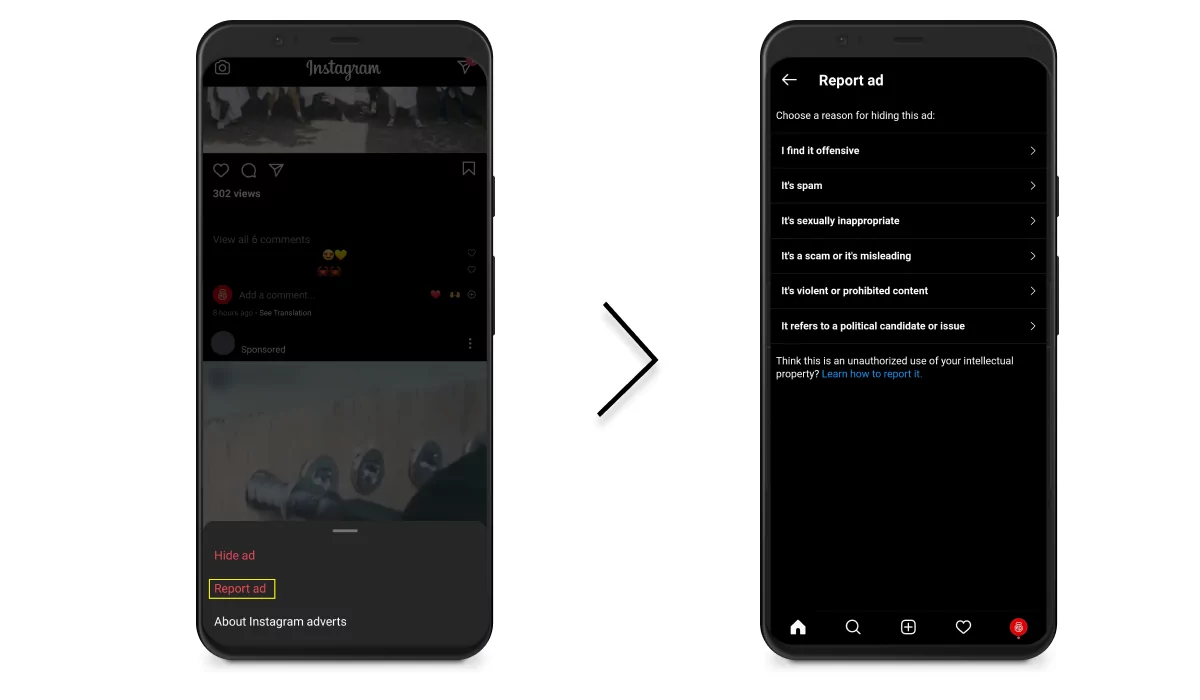 Methods to Report Instagram Ads in Android and iPhone