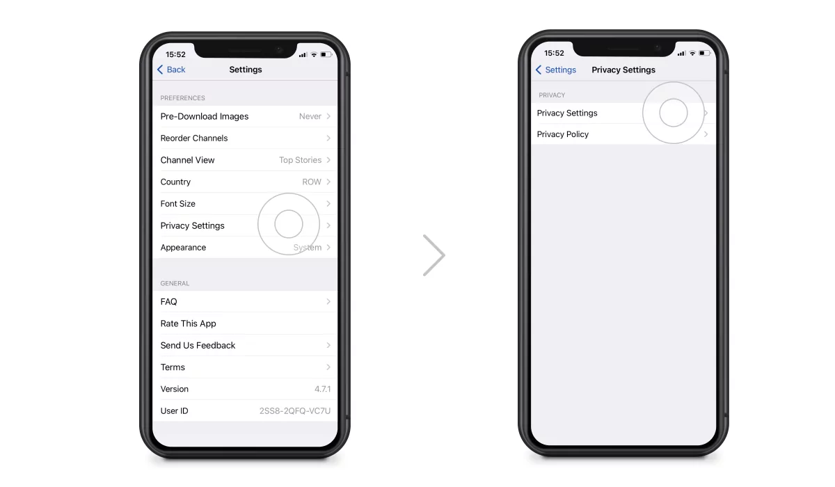 Settings - Privacy Settings - Privacy Settings