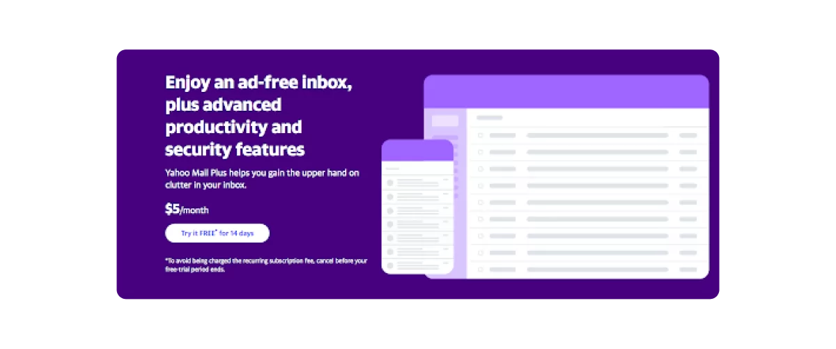 Yahoo Mail Pro Trial Offer