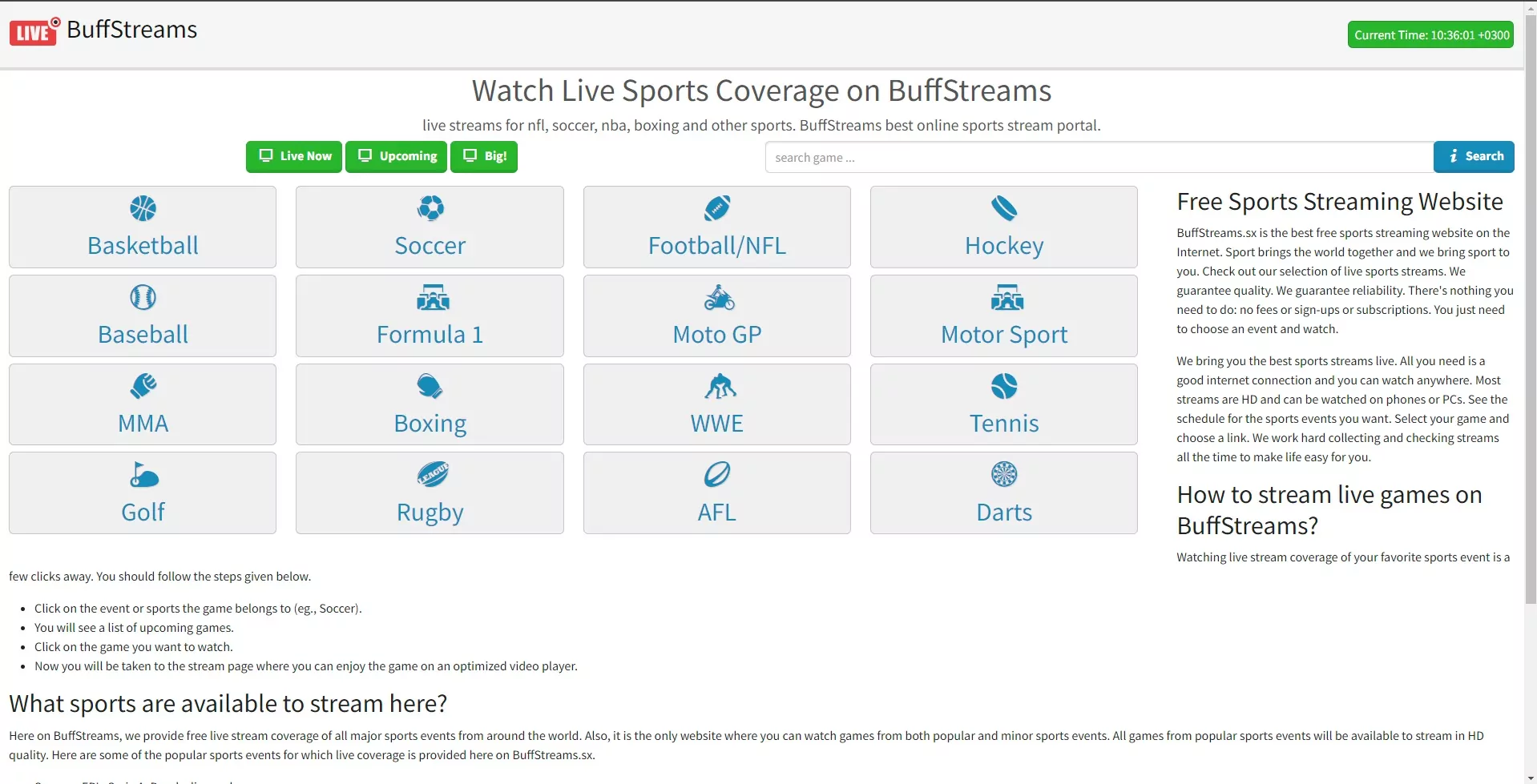 Buffstreams - Live Streaming NFL, Soccer, NBA & Boxing