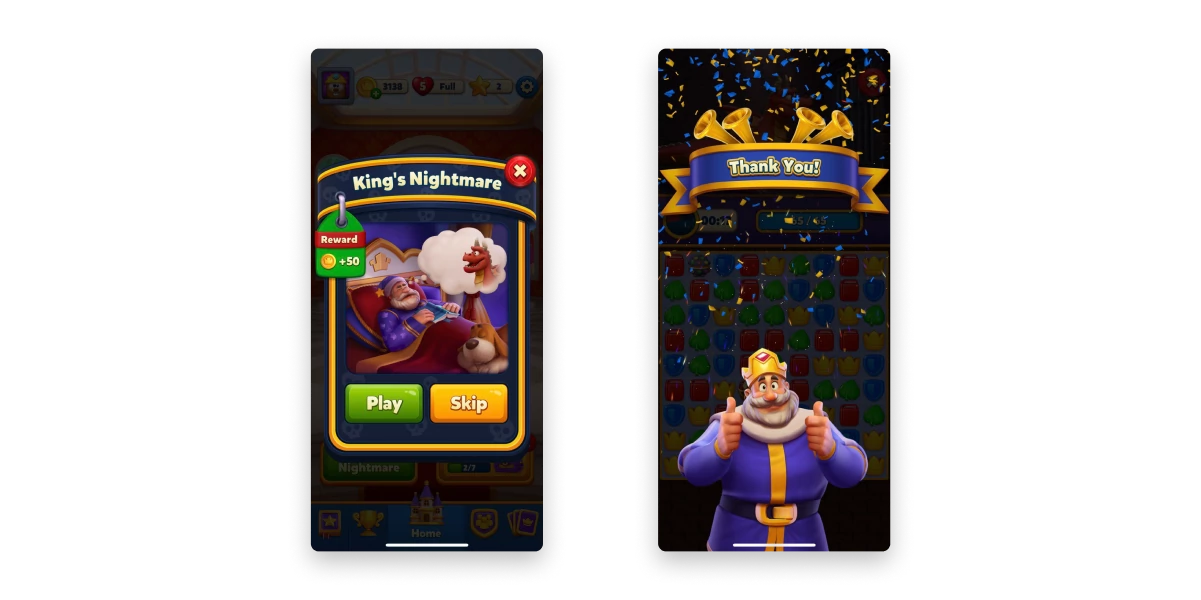 Royal match kings nightmare puzzle solution gameplay 